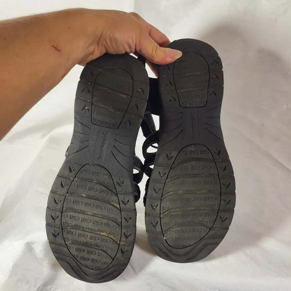 Croft & Barrow Black Athletic Hiking Sandals with Bungee Laces, men's 10.5